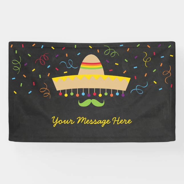 Farbige Fiesta Babydusche Banner (Horizontal)