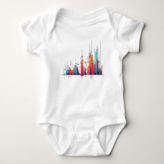 Farbige Finanzkerzenliste Baby Strampler (Vorderseite)