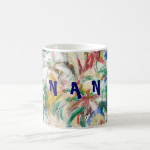 Farbige Fingeranstrich Art Tasse