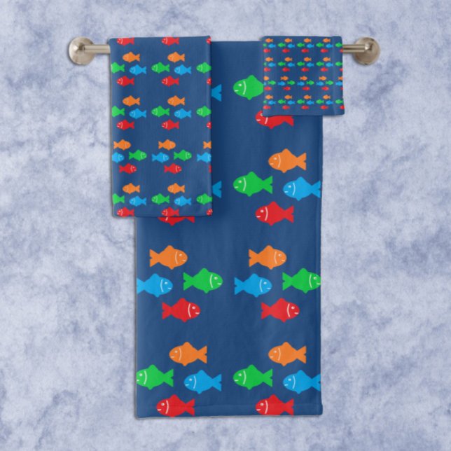 Farbige Fische Badhandtuch Set (Von Creator hochgeladen)