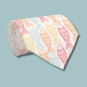 Farbige Fische Krawatte