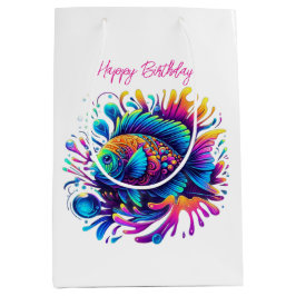 Farbige Fische Mittlere Geschenktüte
