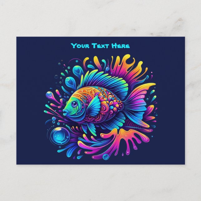 Farbige Fische Postkarte (Vorderseite)