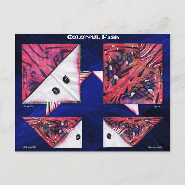 Farbige Fische Postkarte (Vorderseite)