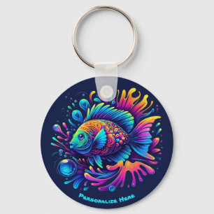 Farbige Fische Schlüsselanhänger