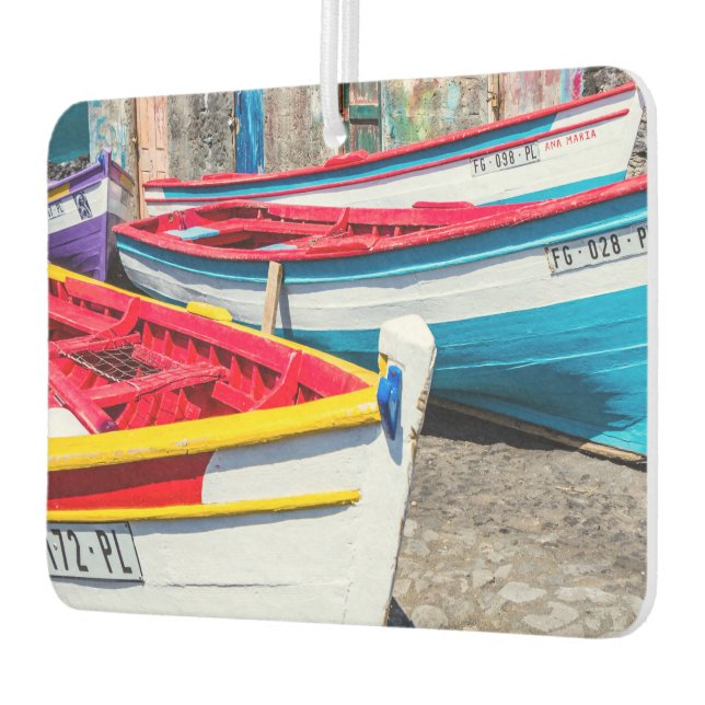 Farbige Fischerboote, Kap Verde Autolufterfrischer (Links)