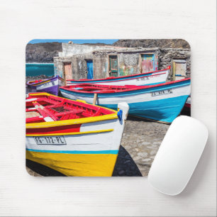 Farbige Fischerboote, Kap Verde Mousepad