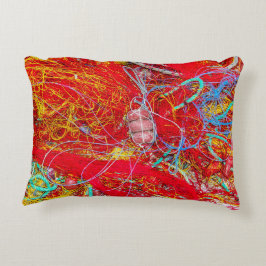 Farbige Fischernetze Dekokissen