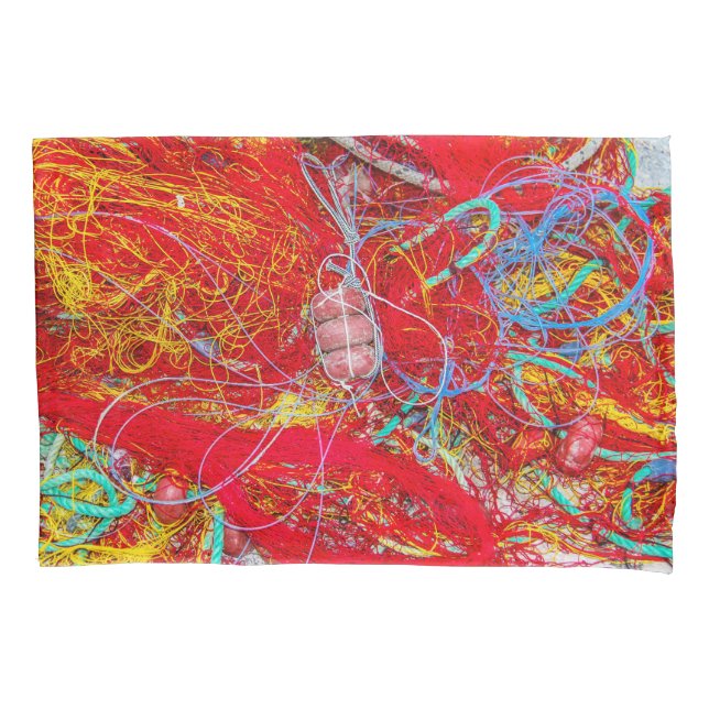 Farbige Fischernetze Kissenbezug (Vorderseite)