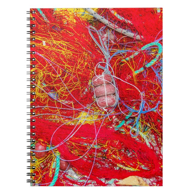 Farbige Fischernetze Notizblock (Vorderseite)