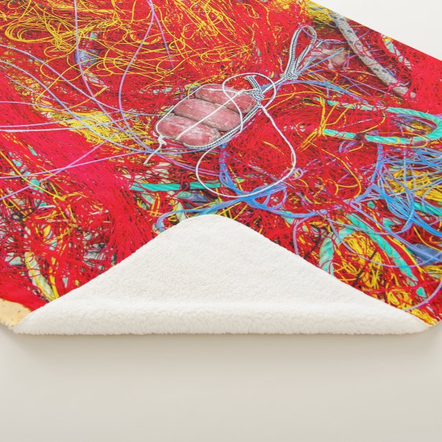 Farbige Fischernetze Sherpadecke (3/4)