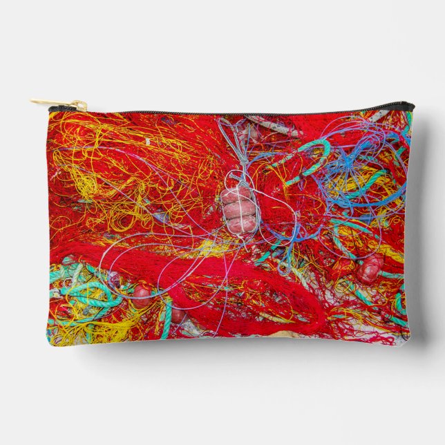 Farbige Fischernetze Zubehörtasche (Vorderseite)