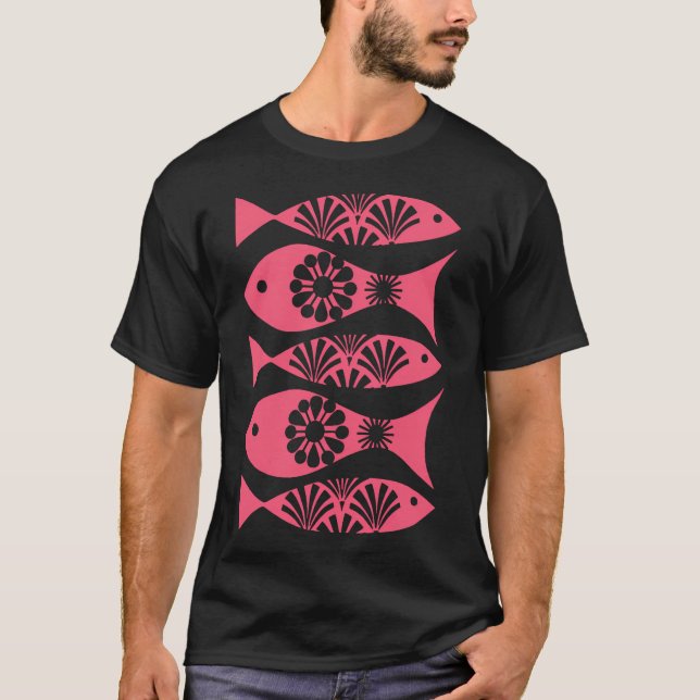 Farbige Fischsammlung â€“ Verschiedene Fischillust T-Shirt (Vorderseite)