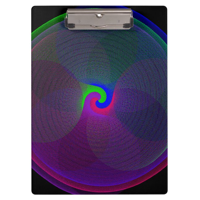 Farbige, fixierte geometrische Zwischenablage Klemmbrett (Vorderseite)