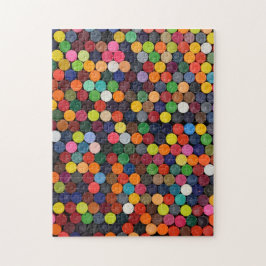 Farbige flache Ende der Stifte abstrakt Puzzle