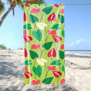 Farbige Flamingo-Blume, Muster, Handtuch