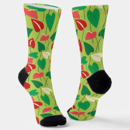 Farbige Flamingo-Blume Mustersocken Socken
