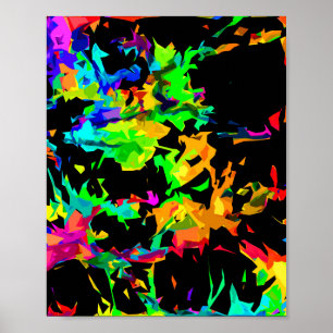 Farbige Flammen Poster