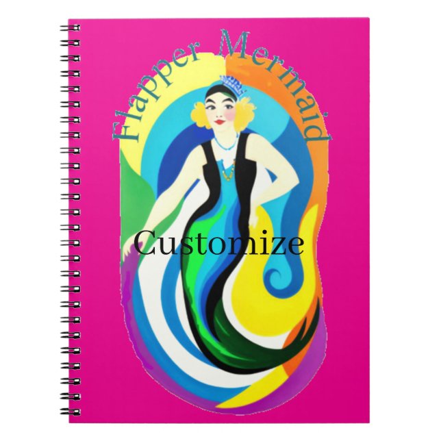 Farbige Flapper Meerjungfrau Thunder_Cove Notizblock (Vorderseite)