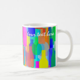 Farbige Flaschen Textur Tasse