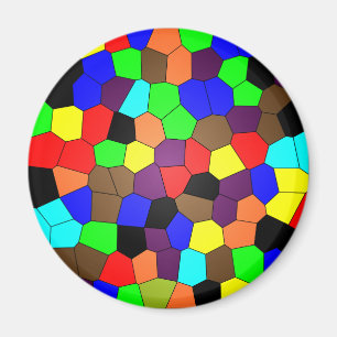 Farbige Fliesen aus festem Glas Magnet