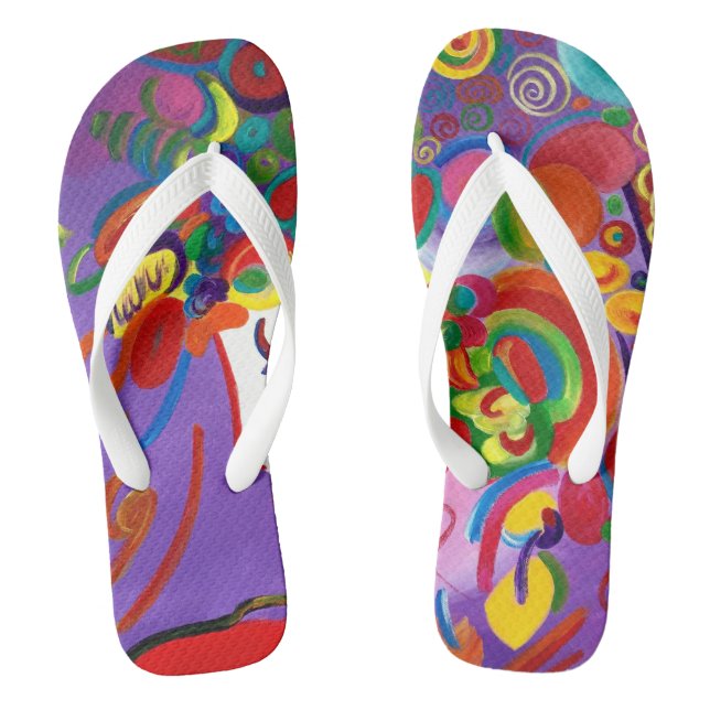 Farbige Flip Flops (Fußbett)