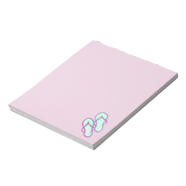 Farbige Flip Flops 1 Notepad Notizblock (Rotiert)