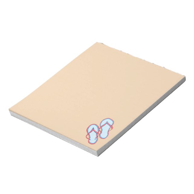 Farbige Flip Flops 3 Notepad Notizblock (Rotiert)