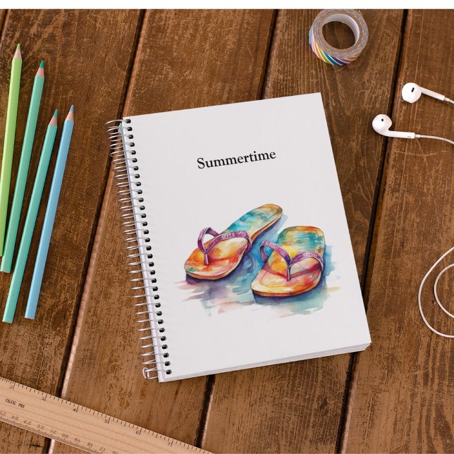 farbige Flip Flops Aquarell anpassbar Planer (Von Creator hochgeladen)