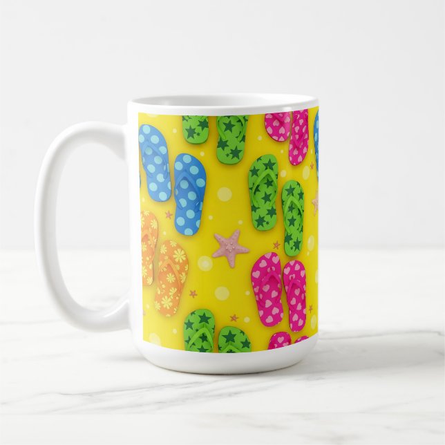 FARBIGE FLIP FLOPS FÜR DEN SOMMER KAFFEETASSE (Links)