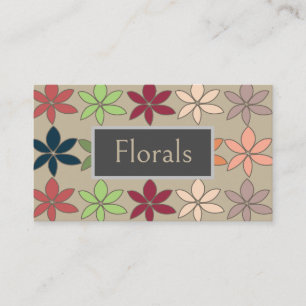 Farbige Florale Floristin Visitenkarte