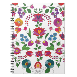 Farbige Florale Kalocsa Notizblock
