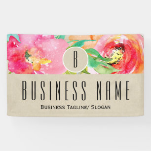Farbige florale moderne rustikale botanische Kraft Banner
