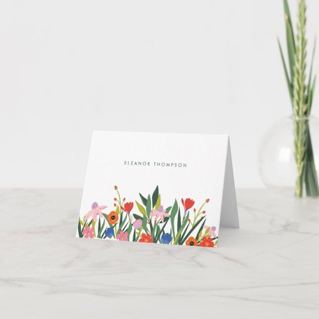 Farbige Florale Personalisierte Korrespondenz Gefa (Vorderseite)