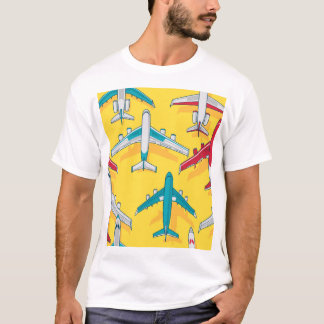 Farbige Flugzeug Sky: Vintage Luftfahrzeuge T-Shirt