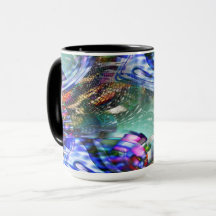 Farbige Fluktuation virtueller Bilder über Schlach