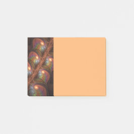 Farbige fluoreszierende abstrakte trippy braune Fr Post-it Klebezettel