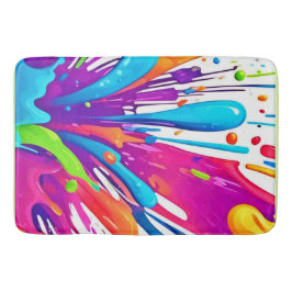 Farbige flüssige Paint Splashes Badematte