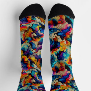 Farbige flüssige Tinte Socken