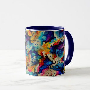 Farbige flüssige Tinte Tasse