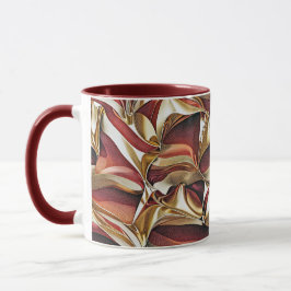 Farbige Flüssigkeitswellen geometrisches abstrakte Tasse