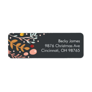 Farbige Folies Weihnachtsbotanicals-Adresse