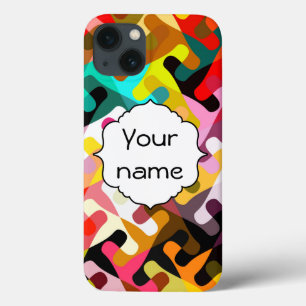 Farbige Formen abstraktes Design iPhone 13 Hülle