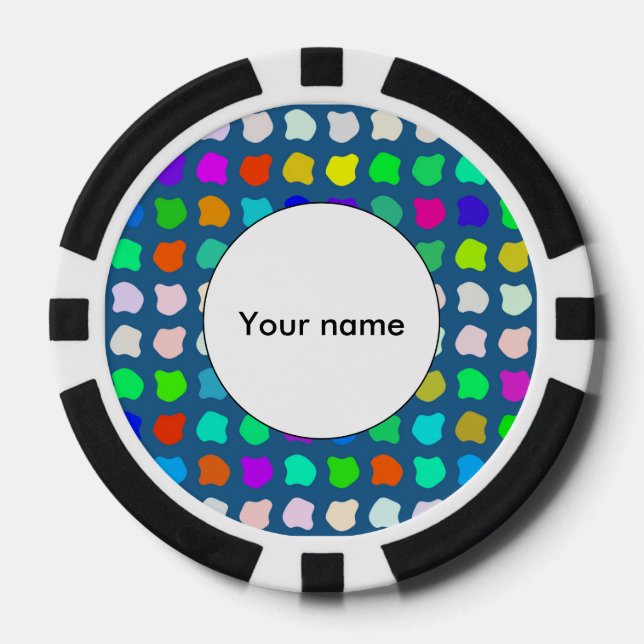 Farbige Formen abstraktes Design Pokerchips (Vorderseite)