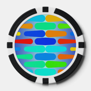 Farbige Formen abstraktes Design Pokerchips