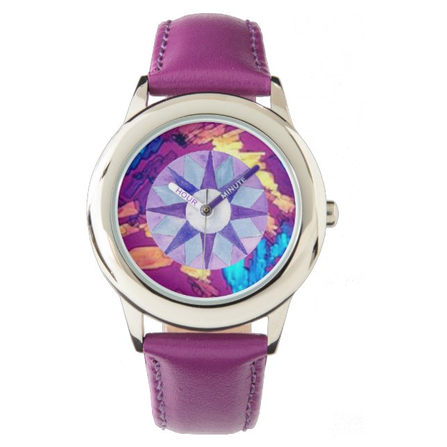 Farbige Formen beobachten Armbanduhr (Vorderseite)