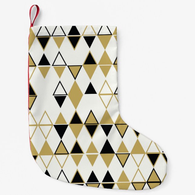 Farbige Formen, geometrisch abstraktes Muster Kleiner Weihnachtsstrumpf (Vorderseite)