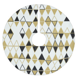 Farbige Formen, geometrisch abstraktes Muster Polyester Weihnachtsbaumdecke