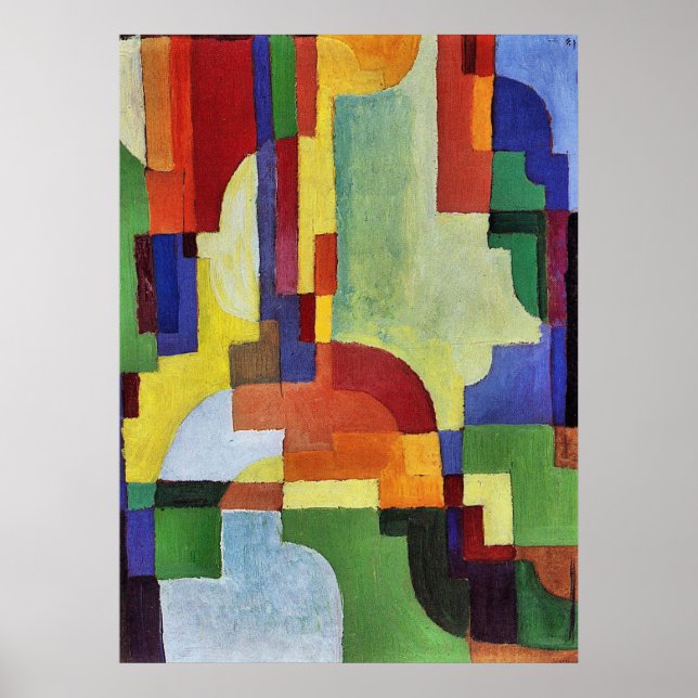 Farbige Formen (I) von August Macke Poster (Vorne)