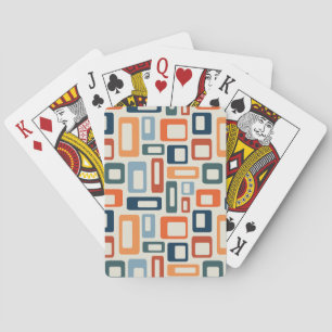 Farbige Formen im Mid-Century-Stil Spielkarten